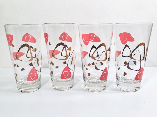 Vintage Libby cheapest atomic boomerang high ball glasses/set of six/8 ounce