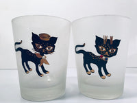 Load image into Gallery viewer, Maida Amour Siamese Hipster Kitten Double Old Fashion Glasses (Set of 4)
