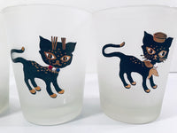 Load image into Gallery viewer, Maida Amour Hipster Siamese Kitten Double Old Fashion Glasses (Set of 4)
