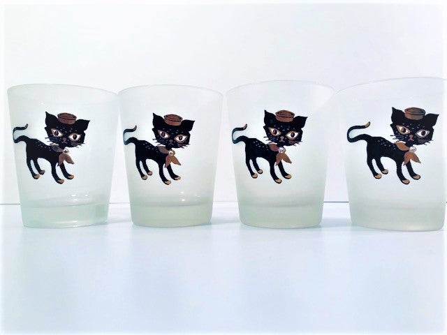 Amaida Amour Hipster Siamese Male Kitten Double Old Fashion Glasses (Set of 4)