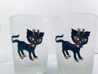 Load image into Gallery viewer, Maida Amour Hipster Siamese Female Kitten Double Old Fashion Glasses (Set of 4)
