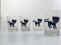 Load image into Gallery viewer, Maida Amour Hipster Siamese Female Kitten Double Old Fashion Glasses (Set of 4)
