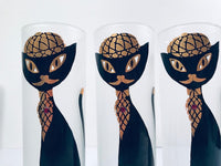 Load image into Gallery viewer, Maida Amour Hipster Siamese Cat Tall Collins Glasses (Set of 6)
