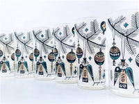Load image into Gallery viewer, Georges Briard Signed Mid-Century Christmas Tree Branch and Ornament Highball Glasses (Set of 6)

