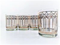 Load image into Gallery viewer, Georges Briard Signed Art Deco Double Old Fashion Glasses (Set of 4)
