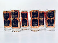 Load image into Gallery viewer, Fred Press Signed Mid-Century Bourbon Cocktail Highball Glasses (Set of 6)
