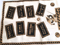 Load image into Gallery viewer, Georges Briard Signed Mid Century Muddled Wisdom 10-Piece Bar Set and Bar Cloth
