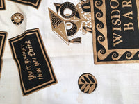 Load image into Gallery viewer, Georges Briard Signed Mid Century Muddled Wisdom 10-Piece Bar Set and Bar Cloth
