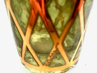 Load image into Gallery viewer, Culver Signed Mid-Century 22-Karat Gold and Green Diamond Highball Glasses (Set of 2)
