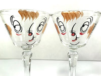 Load image into Gallery viewer, Gay Fad Mid-Century Tipsy Martini Glasses (Set of 2)
