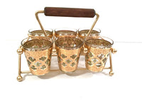 Load image into Gallery viewer, Culver Mid-Century Valencia Shot Glasses with Atomic Carrier (Set of 6)
