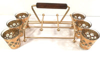 Load image into Gallery viewer, Culver Mid-Century Valencia Shot Glasses with Atomic Carrier (Set of 6)
