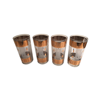 Set of 4 Fleur de Lys High Ball Glasses