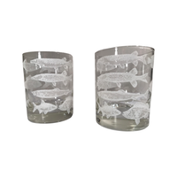 Load image into Gallery viewer, Georges Briard Signed Mid-Century Marine Life Double Old Fashion Glasses (Set of 2)

