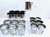 Load image into Gallery viewer, Vitreon Queens Luster Mid-Century Platinum 19-Piece Bar Set
