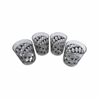 Load image into Gallery viewer, Culver Signed Mid-Century Silver, Black and Frosted Double Old Fashion Glasses (Set of 4)
