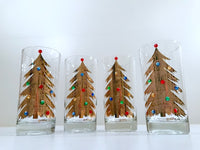 Load image into Gallery viewer, Culver Signed Mid-Century Jeweled Christmas Tree Highball Glasses (Set of 4)
