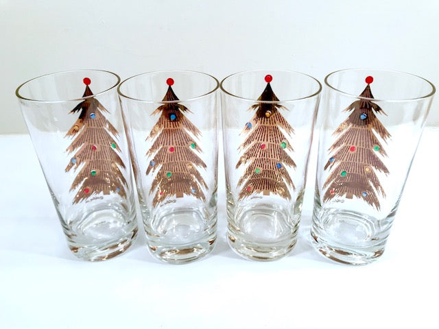 Mid Century Atomic Trees popular Highball Glassware