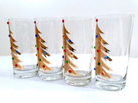 Load image into Gallery viewer, Culver Signed Mid-Century Jeweled Christmas Tree Highball Glasses (Set of 4)
