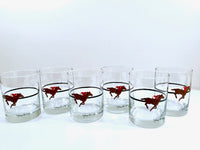 Load image into Gallery viewer, Georges Briard Signed Mid-Century Kentucky Derby Double Old Fashion Glasses (Set of 6)
