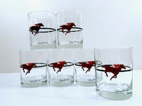 Load image into Gallery viewer, Georges Briard Signed Mid-Century Kentucky Derby Double Old Fashion Glasses (Set of 6)
