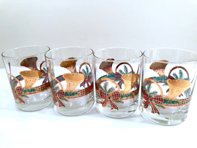 4 high quality ESPANA by CULVER DBL. OLD FASH. GLASSES RARE