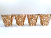 Load image into Gallery viewer, Culver Signed Mid-Century 22-Karat Gold Clover Glasses (Set of 4)
