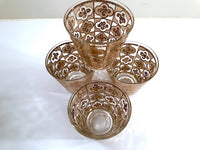 Load image into Gallery viewer, Culver Signed Mid-Century 22-Karat Gold Clover Glasses (Set of 4)
