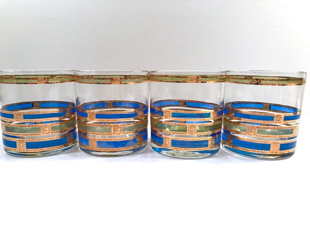 Culver Mid-Century Empress Old Fashion Glasses (Set of 4)