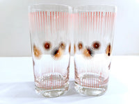 Load image into Gallery viewer, Fred Press Signed Mid-Century Atomic Sunburst Highball Glasses (Set of 8)
