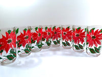 Load image into Gallery viewer, Vintage Poinsettia Glasses (Set of 8)
