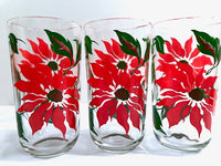 Load image into Gallery viewer, Vintage Poinsettia Glasses (Set of 8)
