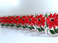 Load image into Gallery viewer, Vintage Poinsettia Glasses (Set of 8)

