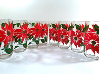 Load image into Gallery viewer, Vintage Poinsettia Glasses (Set of 8)
