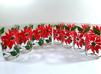 Load image into Gallery viewer, Vintage Poinsettia Glasses (Set of 8)
