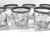 Load image into Gallery viewer, Mid-Century Silver Atomic Star Whiskey/Double Shot Glasses (Set of 8)
