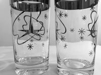 Load image into Gallery viewer, Mid-Century Silver Atomic Star Glasses (Set of 6)
