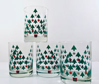 Load image into Gallery viewer, Georges Briard Signed Mid-Century Christmas Tree Double Old Fashion Glasses (Set of 4)
