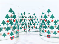 Load image into Gallery viewer, Georges Briard Signed Mid-Century Christmas Tree Double Old Fashion Glasses (Set of 4)
