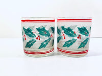 Load image into Gallery viewer, Culver Mid-Century Frosted Holly and Berry Glasses (Set of 2)
