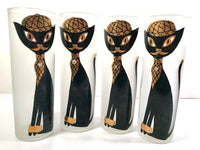 Load image into Gallery viewer, Maida Armour Siamese Hipster Cat Tall Collins Glasses (Set of 4)
