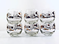 Load image into Gallery viewer, Mid-Century Here Fishy Fishy Roly Poly Glasses (Set of 6)
