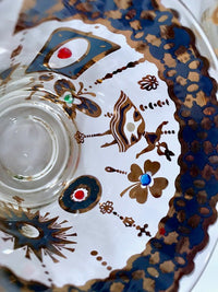 Load image into Gallery viewer, Culver Mid-Century 22-Karat Gold Charm Bracelet Double Old Fashion Glasses (Set of 4)
