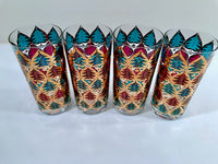 Load image into Gallery viewer, Culver Signed Mid-Century Jewel Toned Christmas Tree Highball Glasses (Set of 4)
