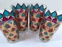 Load image into Gallery viewer, Culver Signed Mid-Century Jewel Toned Christmas Tree Highball Glasses (Set of 4)
