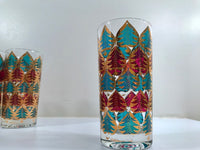 Load image into Gallery viewer, Culver Signed Mid-Century Jewel Toned Christmas Tree Highball Glasses (Set of 4)
