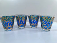 Load image into Gallery viewer, Georges Briard Signed Mid-Century Abstract Mosaic Double Old Fashion Glasses (Set of 4)
