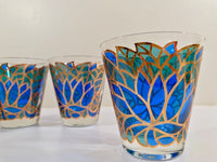 Load image into Gallery viewer, Georges Briard Signed Mid-Century Abstract Mosaic Double Old Fashion Glasses (Set of 4)
