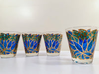 Load image into Gallery viewer, Georges Briard Signed Mid-Century Abstract Mosaic Double Old Fashion Glasses (Set of 4)
