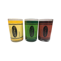 Load image into Gallery viewer, Cera Signed Crayola Crayon Double Old Fashion Glasses (Set of 6)
